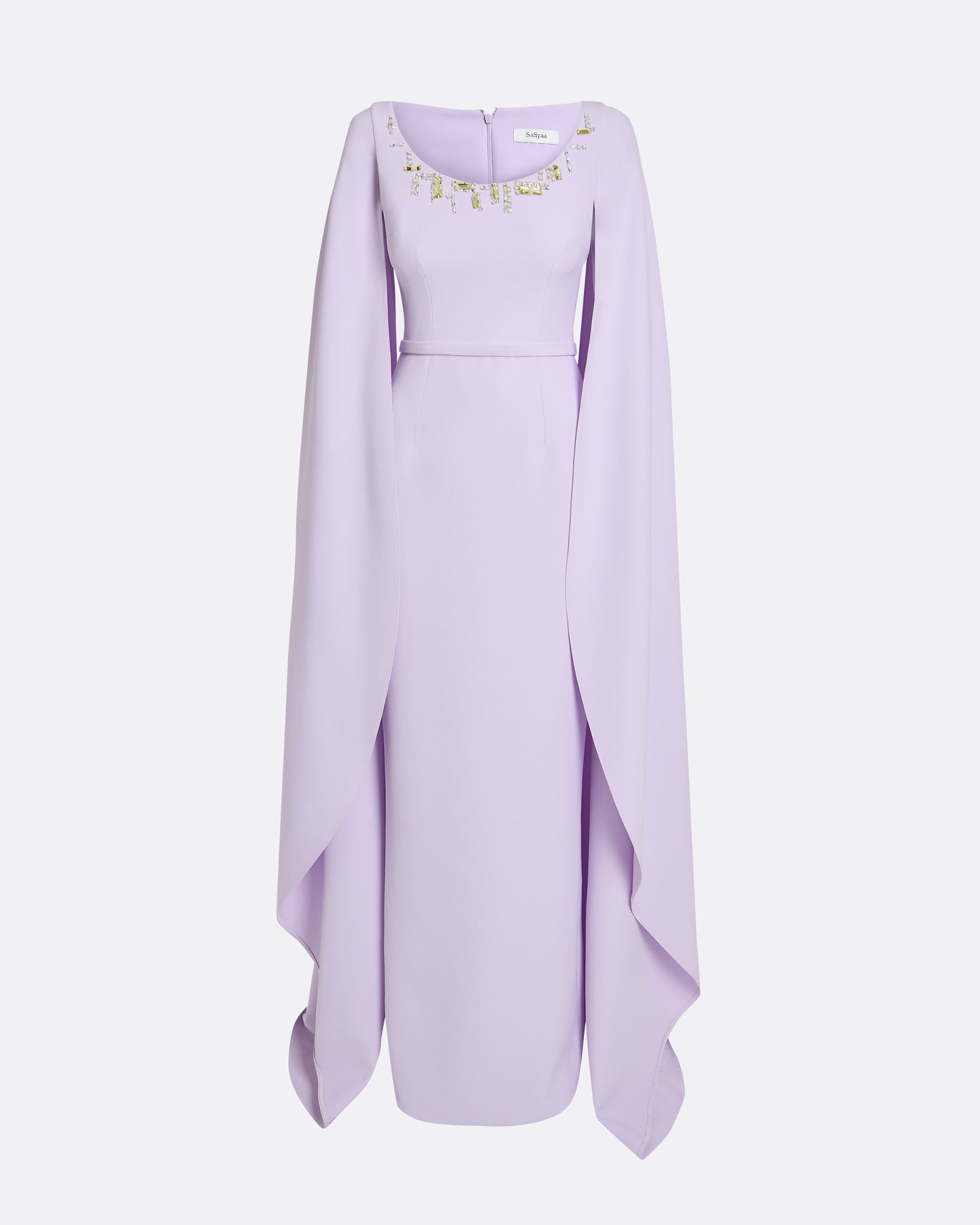 Agata Long Dress in Verbena with Gold