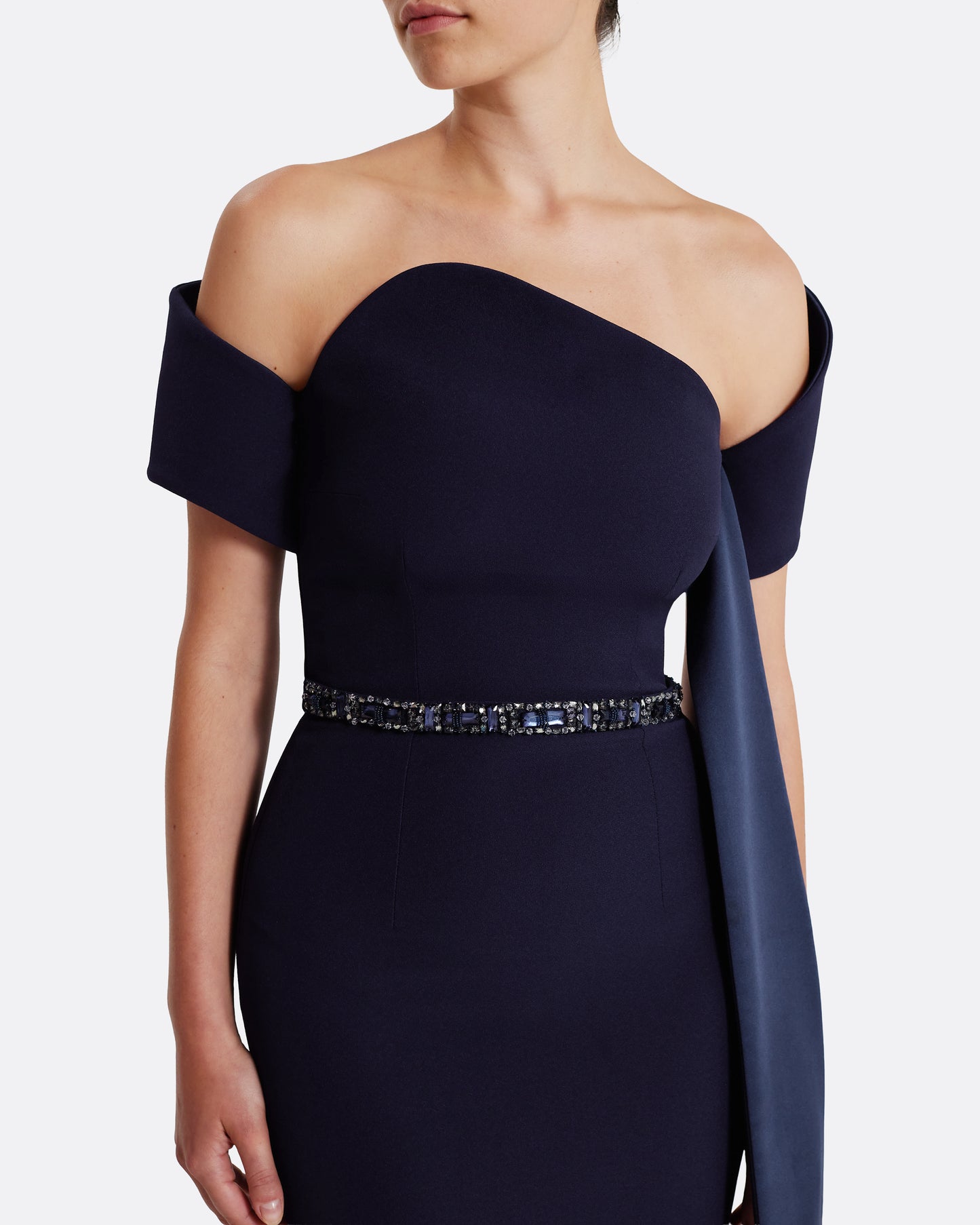 Giorgia Long Dress in Azurite with Multi-blues