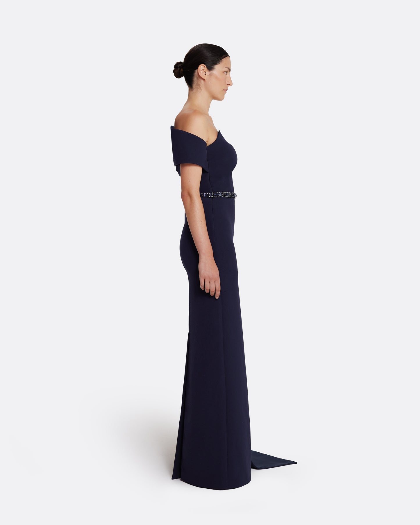 Giorgia Long Dress in Azurite with Multi-blues