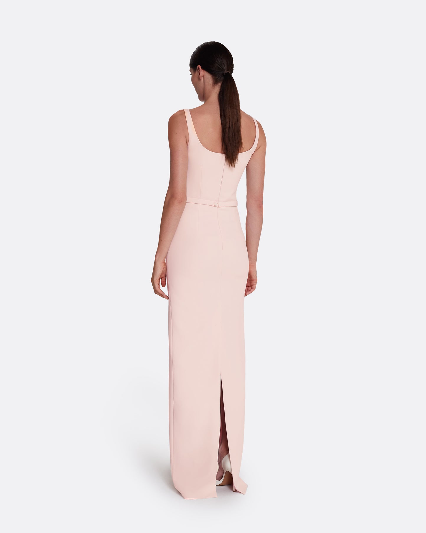 Kristena Long Dress in Pale Pink