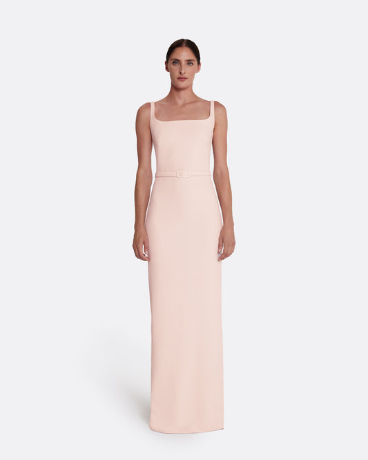Kristena Long Dress in Pale Pink