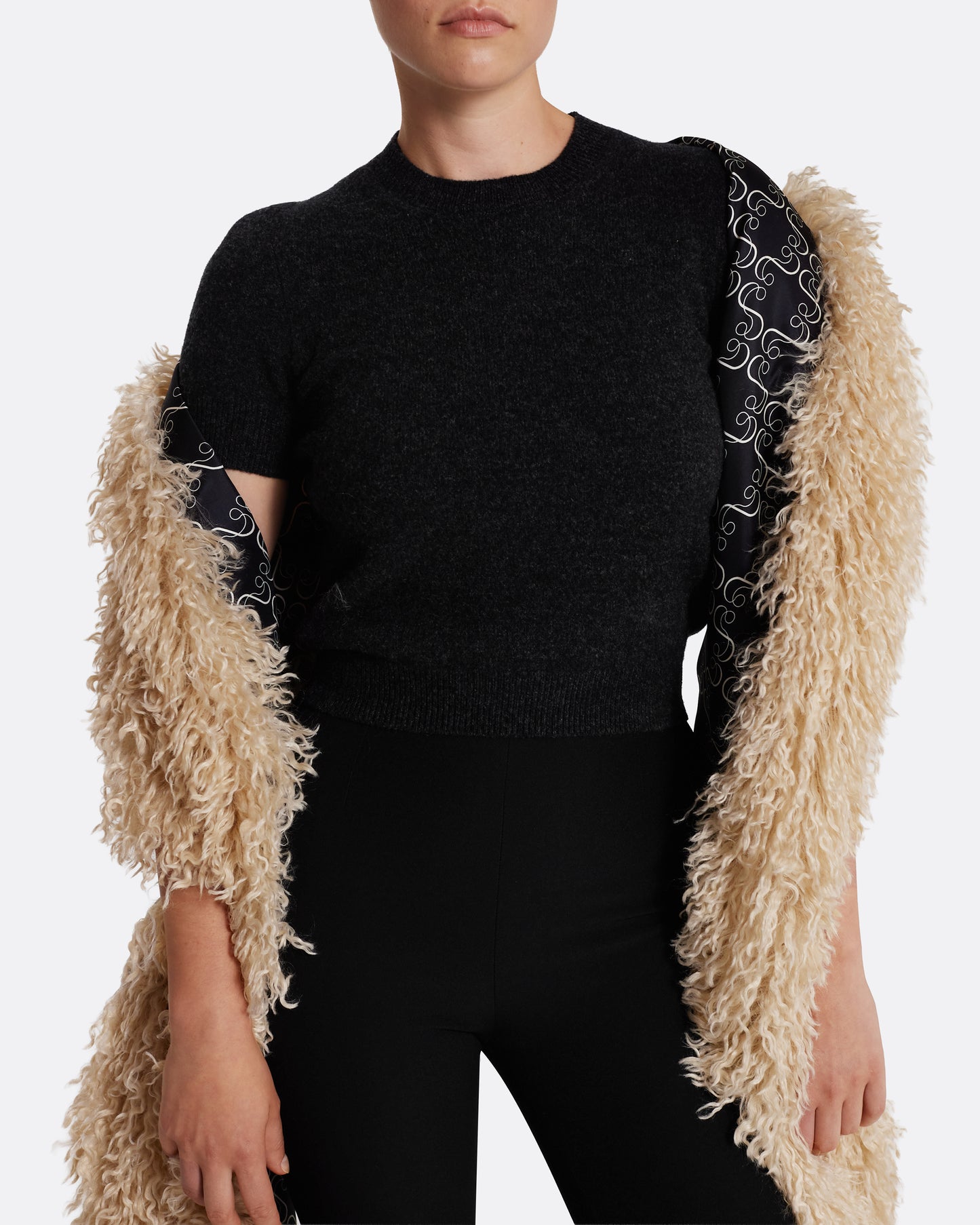 Long Shawl Scarf in Stone