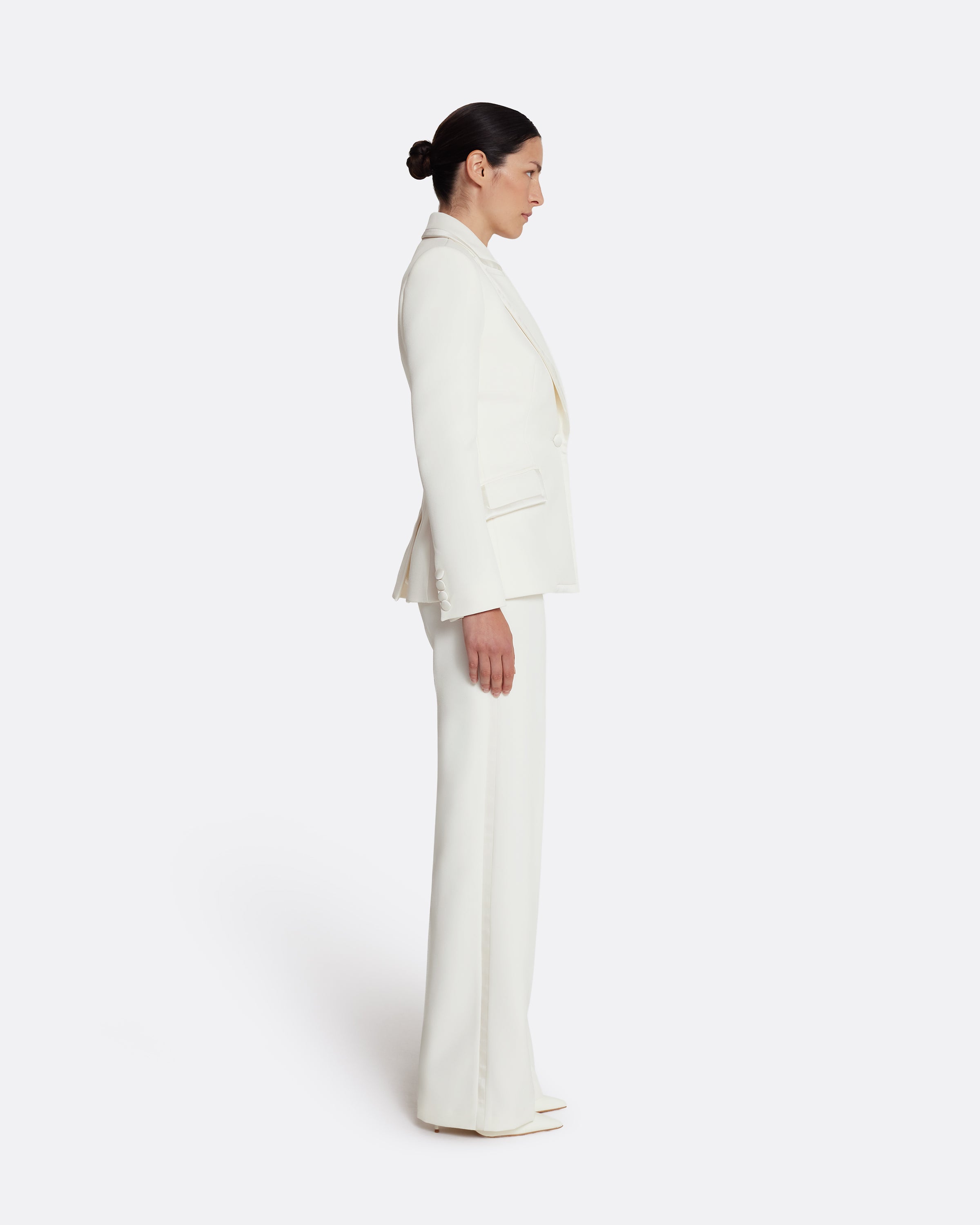 Violante Tailored Jacket in Ivory – Safiyaa London