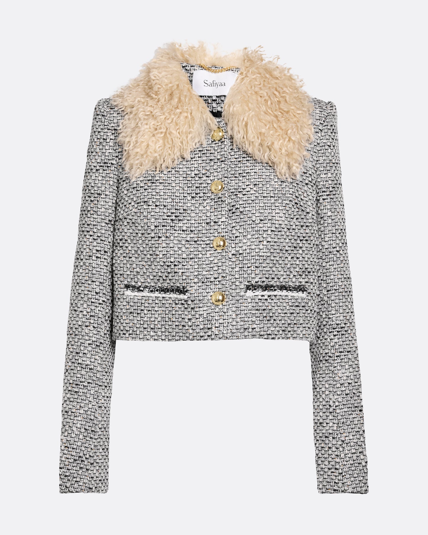 Annalisa Jacket in Stone on Greyscale