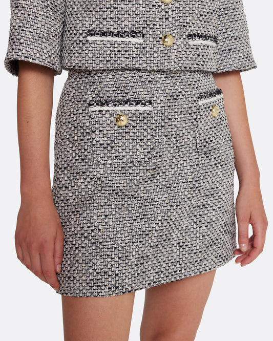 mini skirt with pockets  in GREYSCALE WITH GREYSCALE