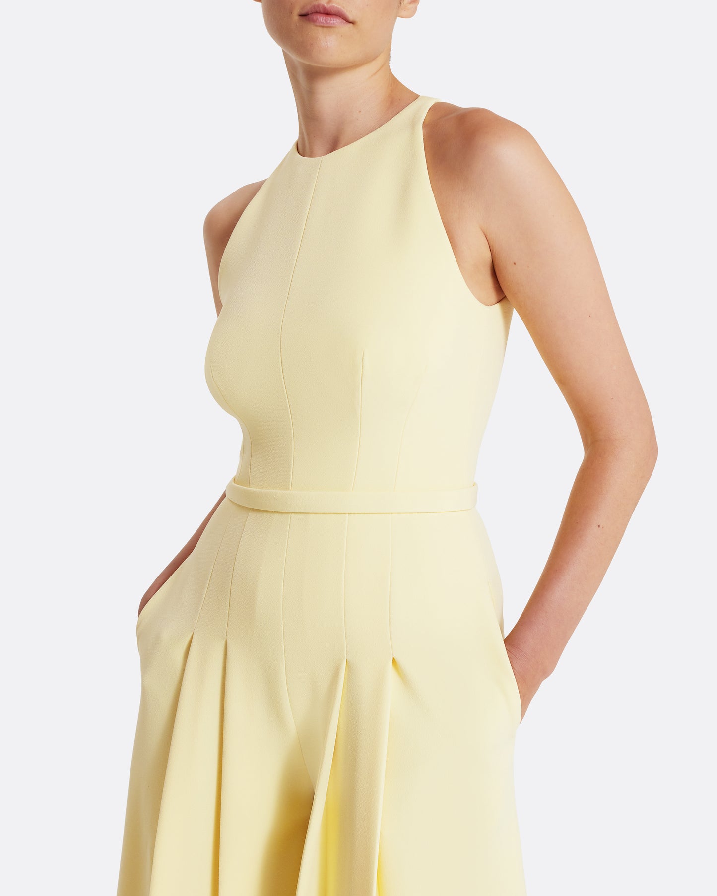 Althea Jumpsuit in Pale Yellow