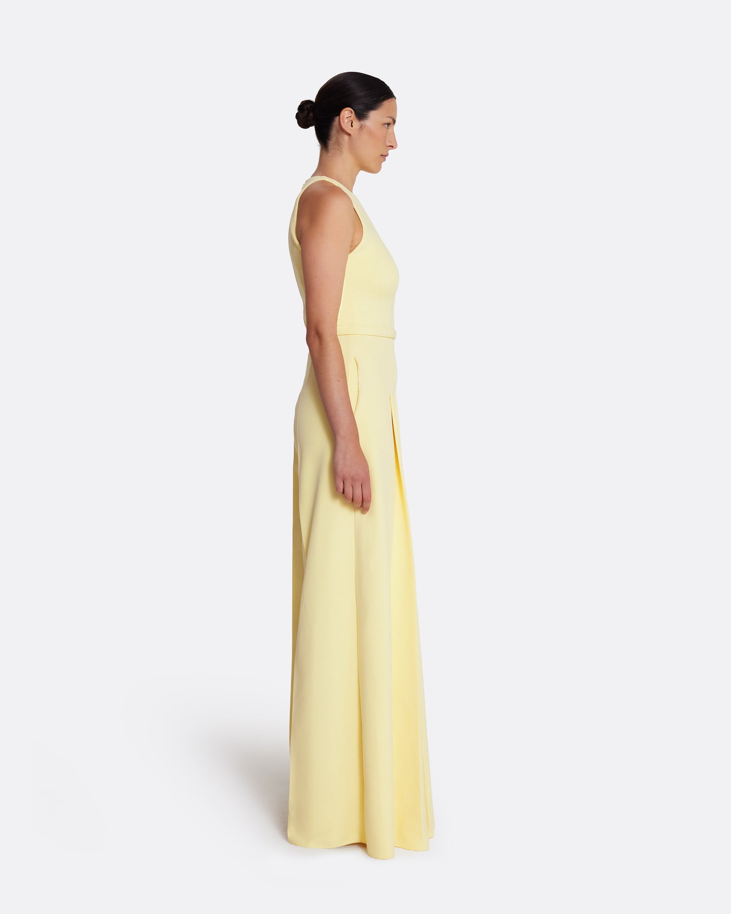 Althea Jumpsuit in Pale Yellow