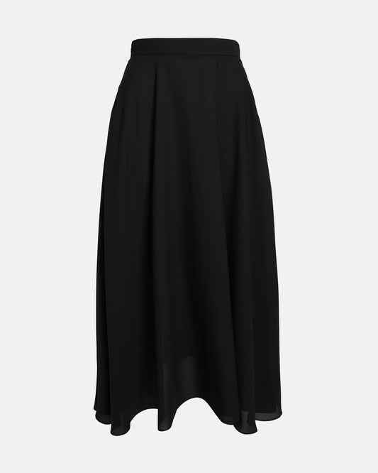 Full circle pleated skirt in BLACK