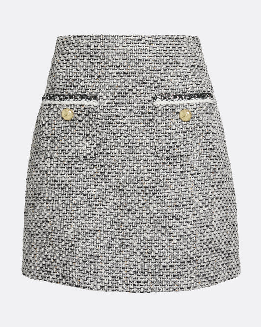 mini skirt with pockets  in GREYSCALE WITH GREYSCALE