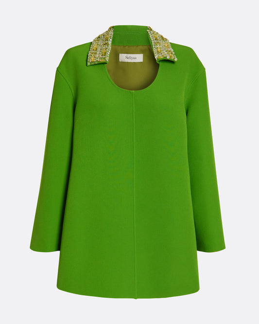 Giovanna Top in Verdant Green with Multi-greens