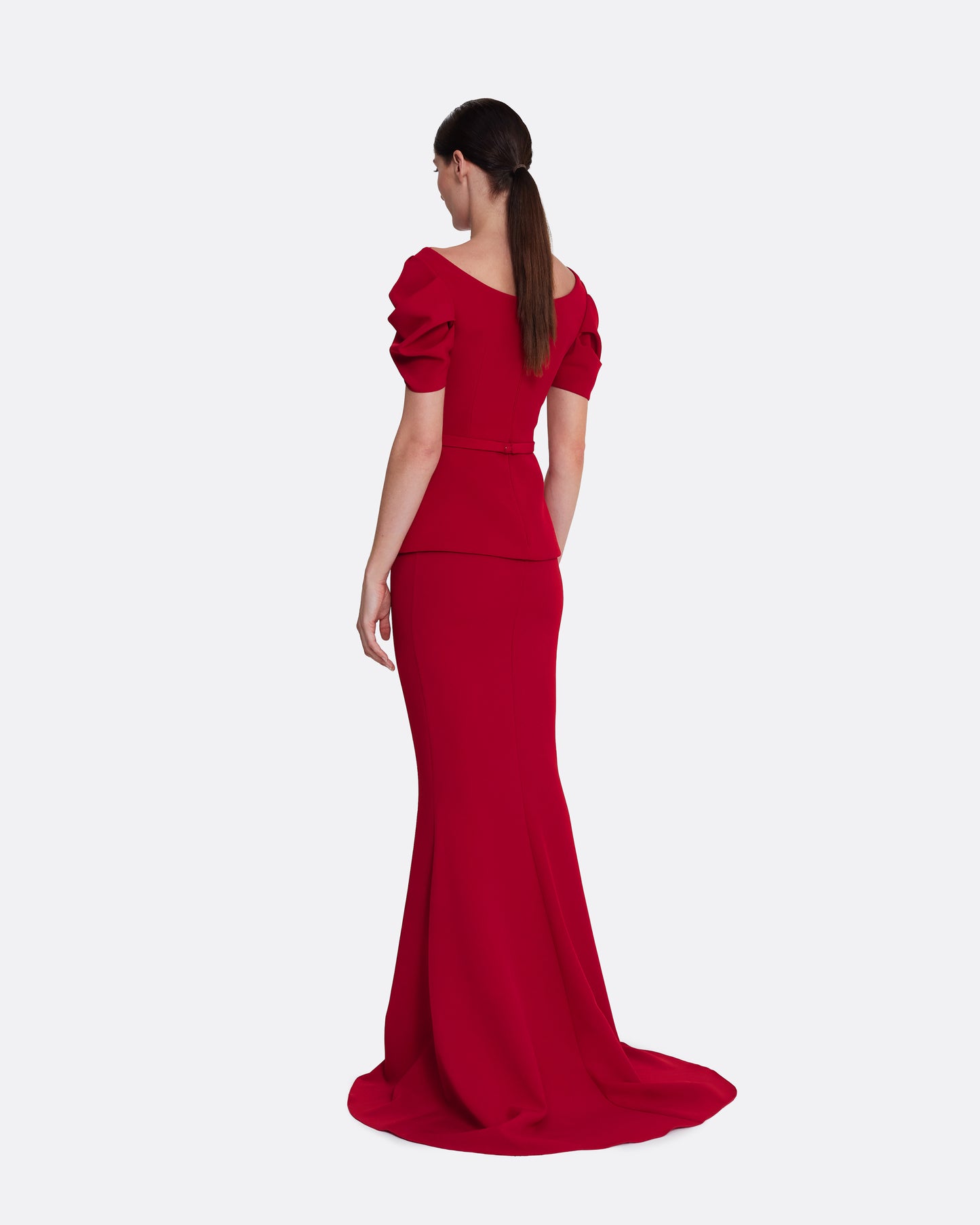 Ivana Top & Jonia Belt in Azalea Red with Multi-reds