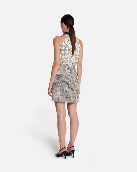 mini skirt with pockets  in GREYSCALE WITH GREYSCALE