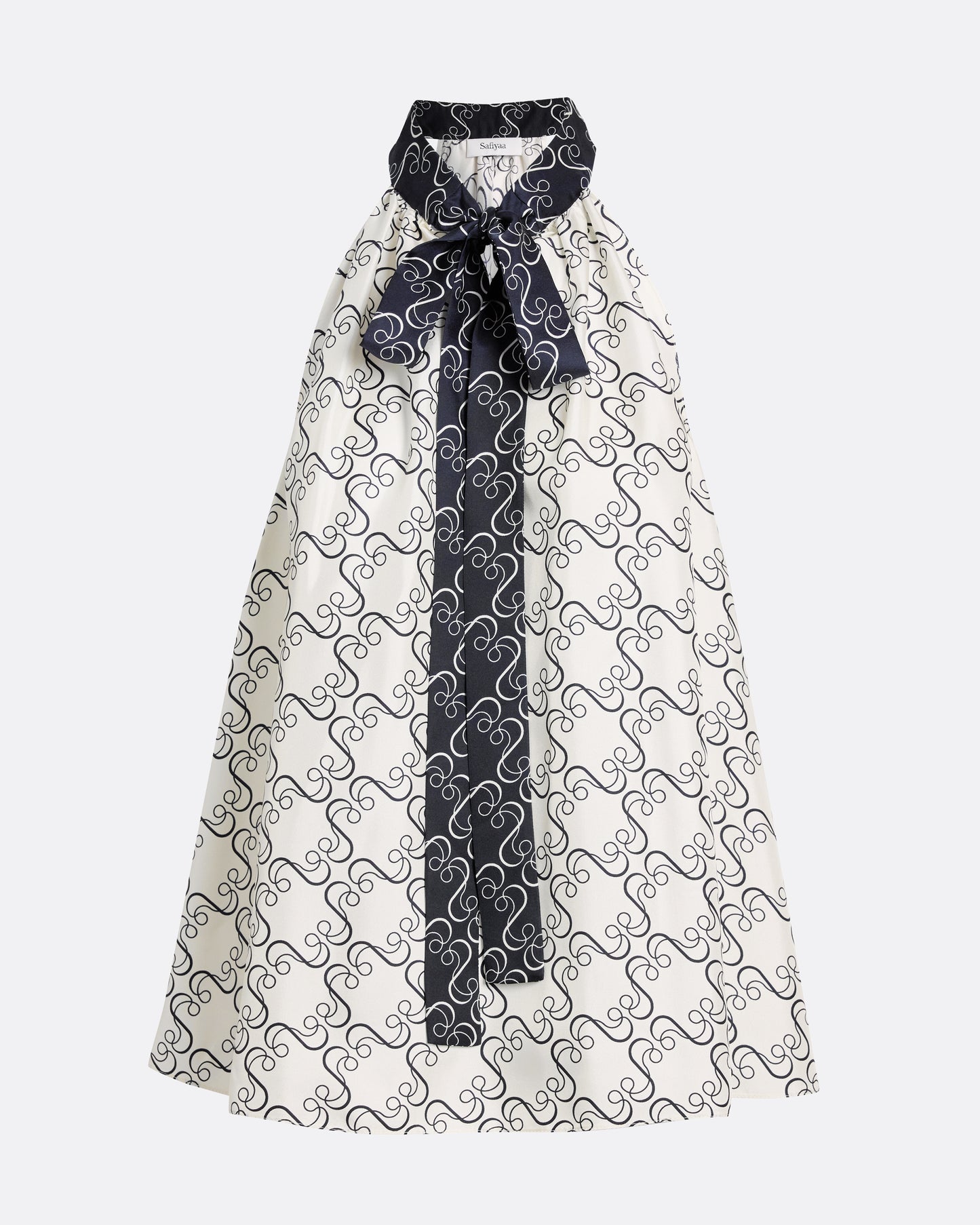 Letizia Top in Black on Ecru