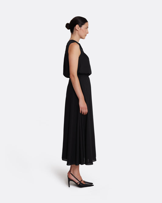 Sleeveles top with tie detail in BLACK