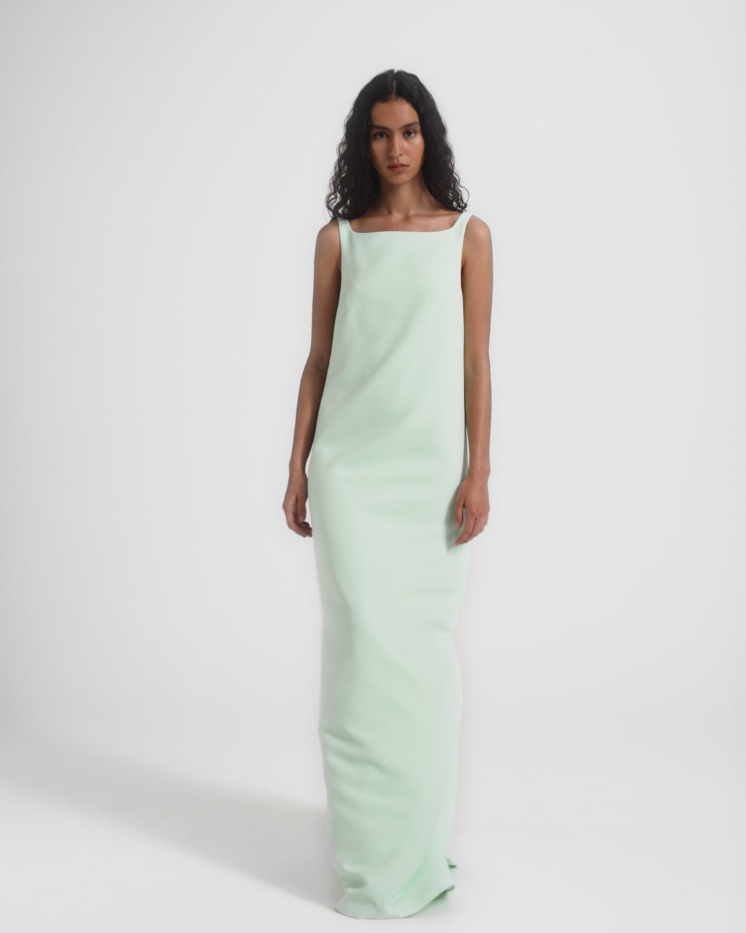 Cielle Long Dress in Sea Glass – Safiyaa London