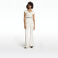 Nuvaya Ivory Top with Embroidered Belt