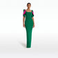 Dara Jewel Green Long Dress