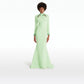 Kamala Aloe & Curled Leaf Embroidery Long Dress