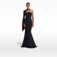 Raha Midnight Navy Long Dress
