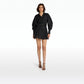 Oksana Black Cotton & Silver Short Dress