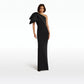 Maelys Embroidered Black Long Dress