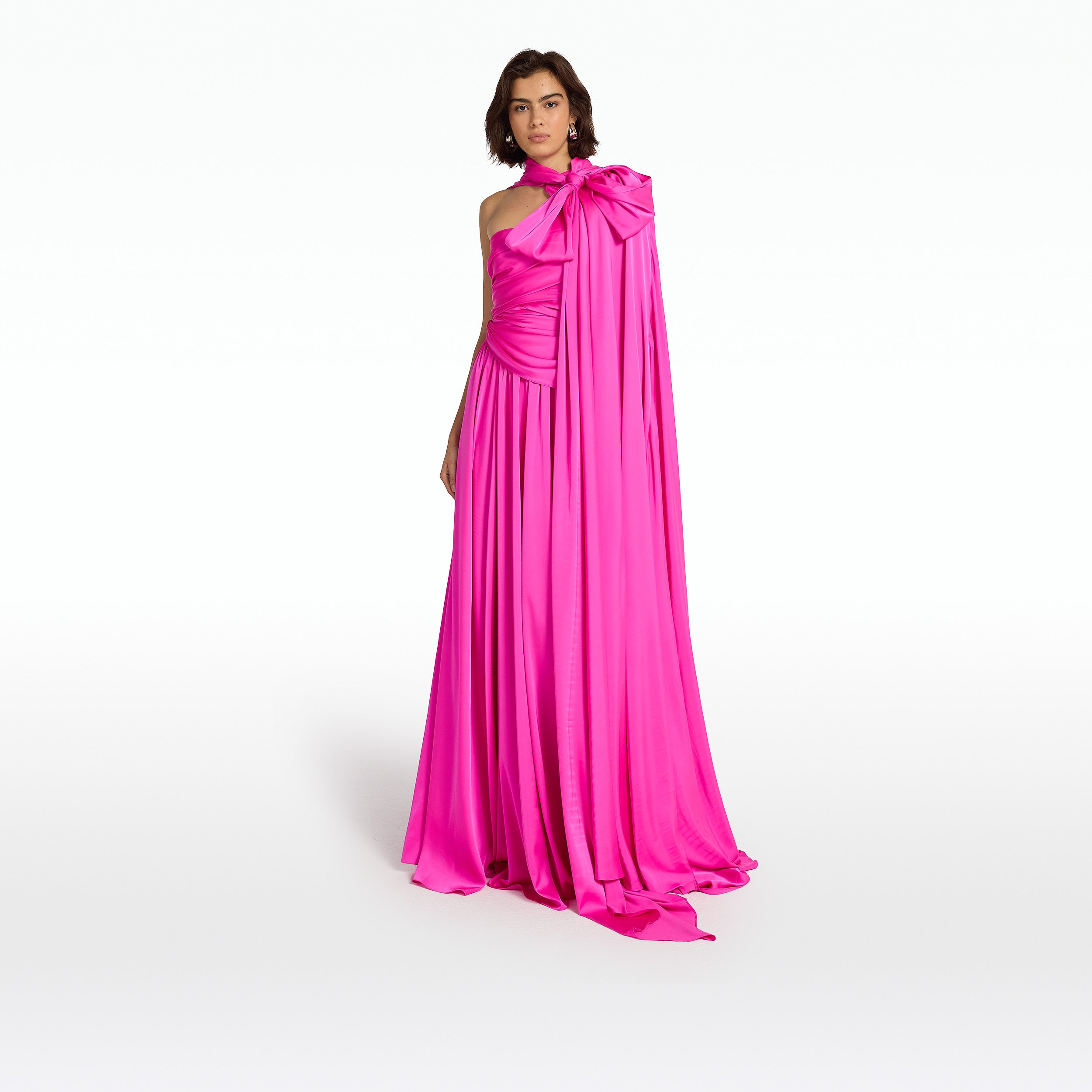 Cape top long gown