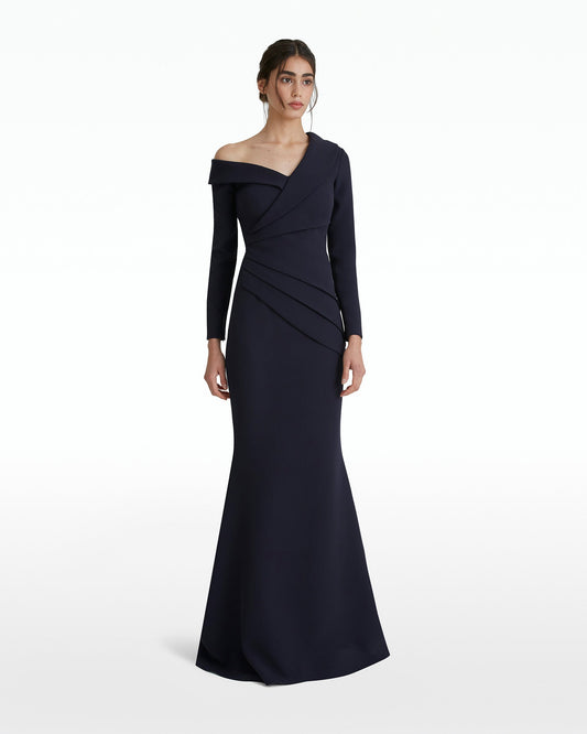 Katherine Navy Long Dress