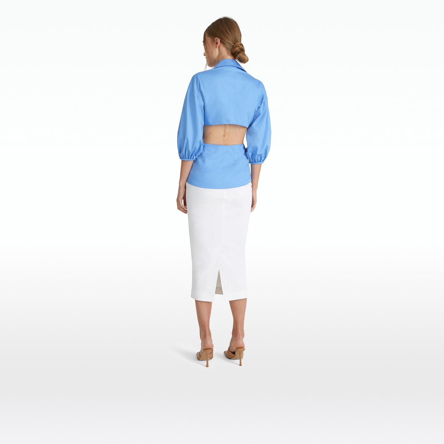 Stella Safiyaa Blue Cotton Shirt