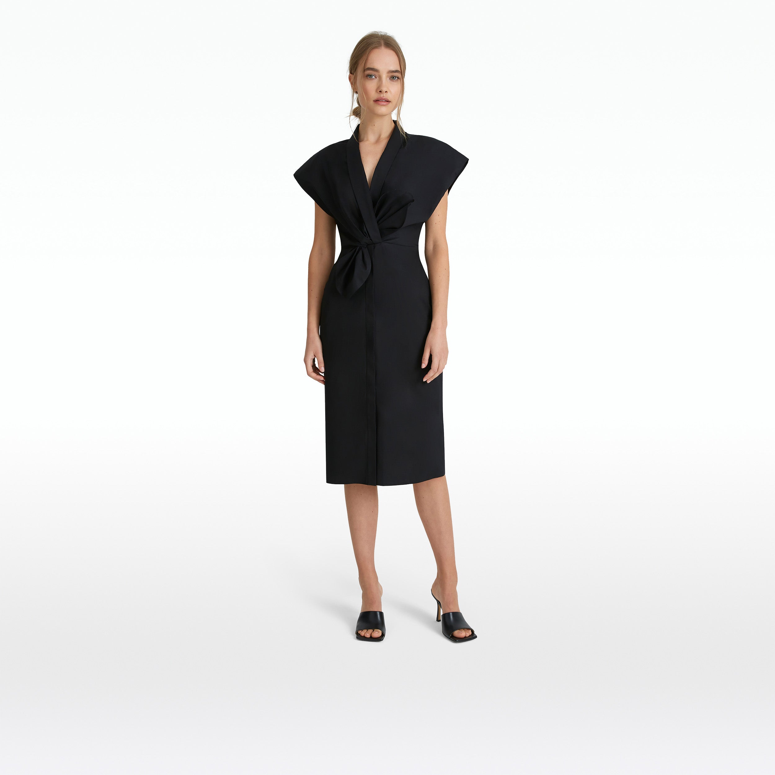 Calianne Black Cotton Dress