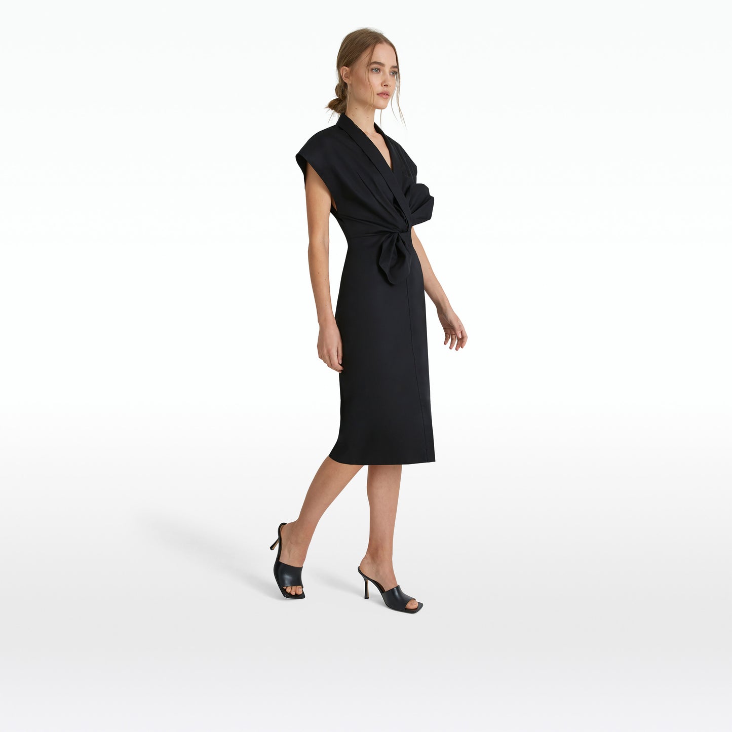 Calianne Black Cotton Dress