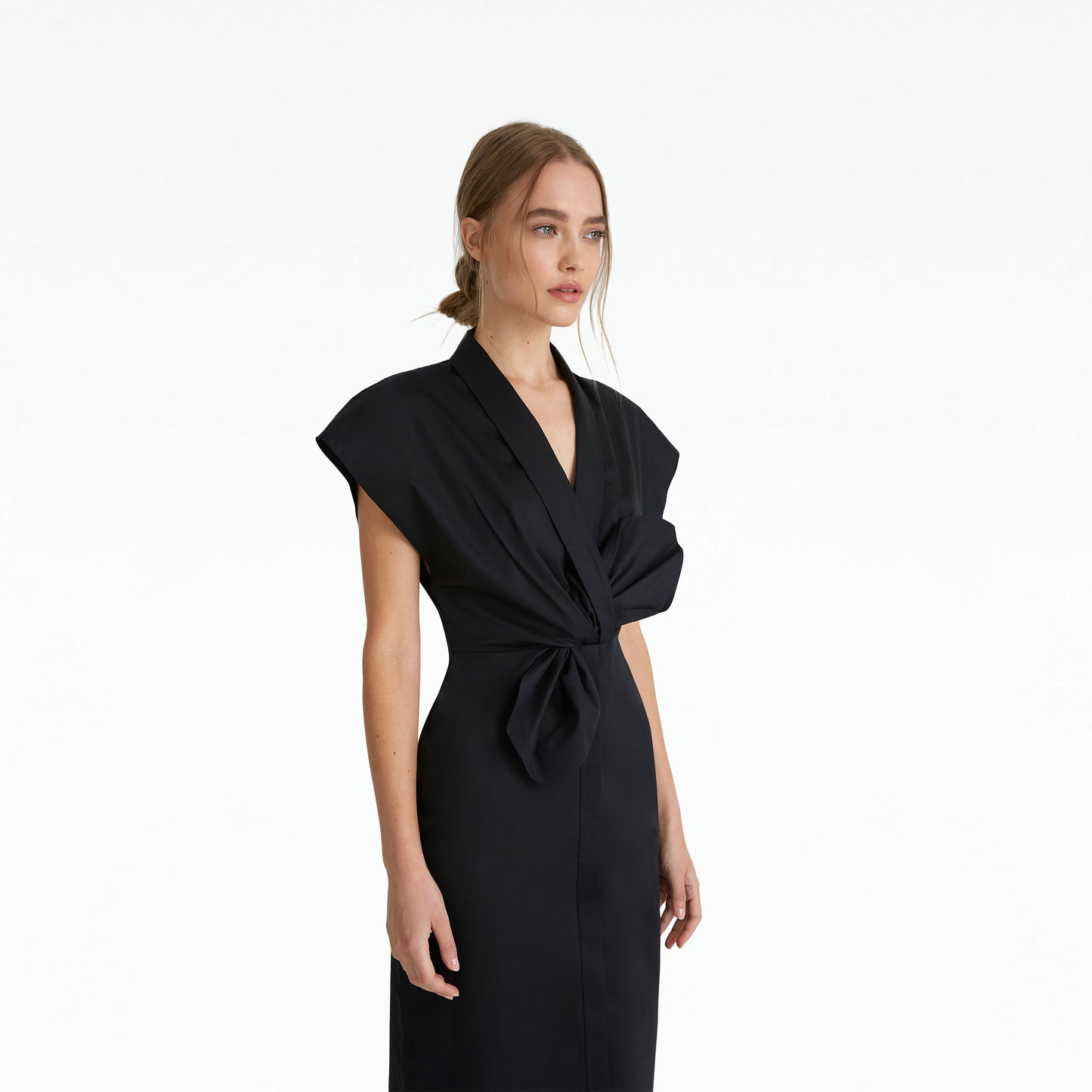Calianne Black Cotton Dress