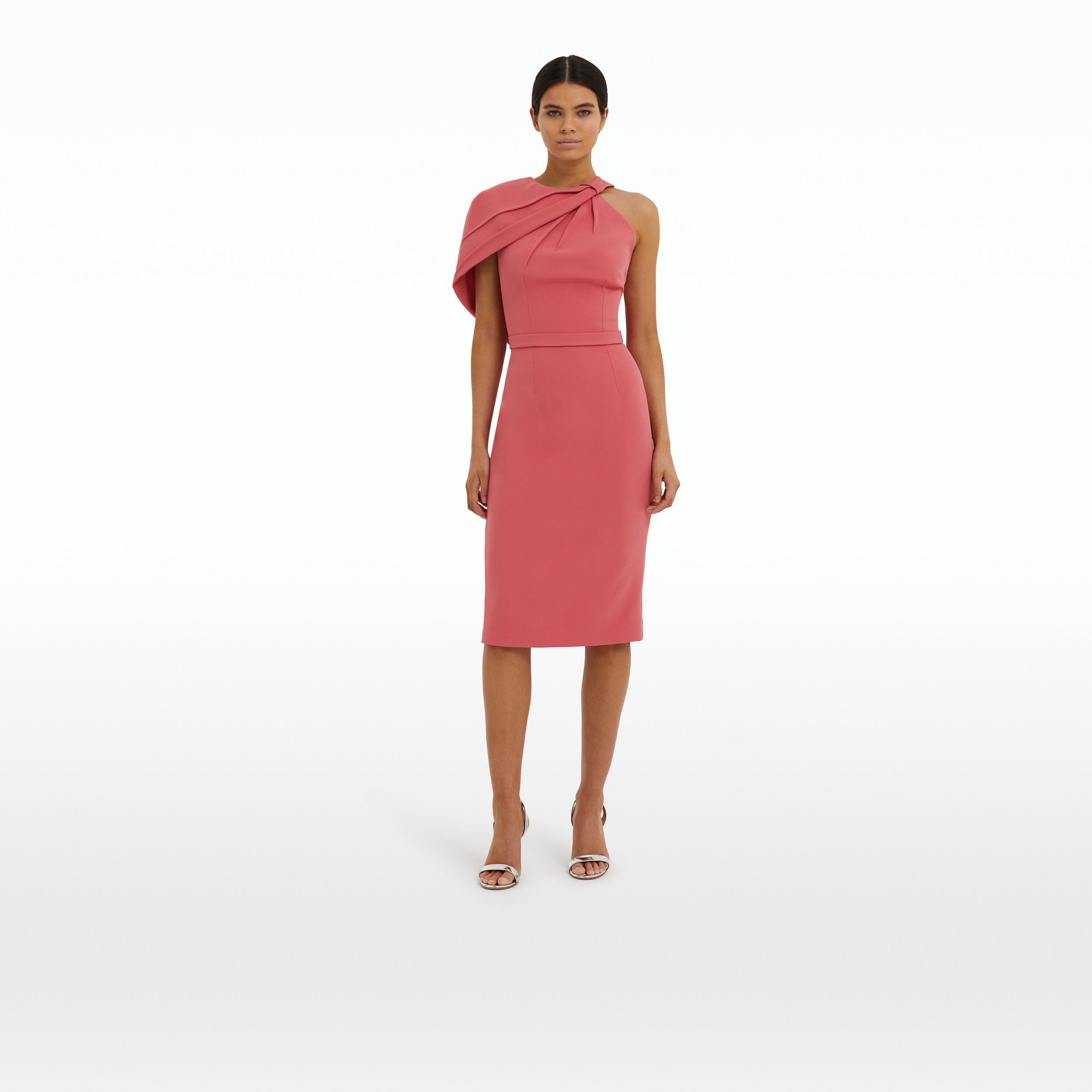 Caprianne Terracotta Midi Dress