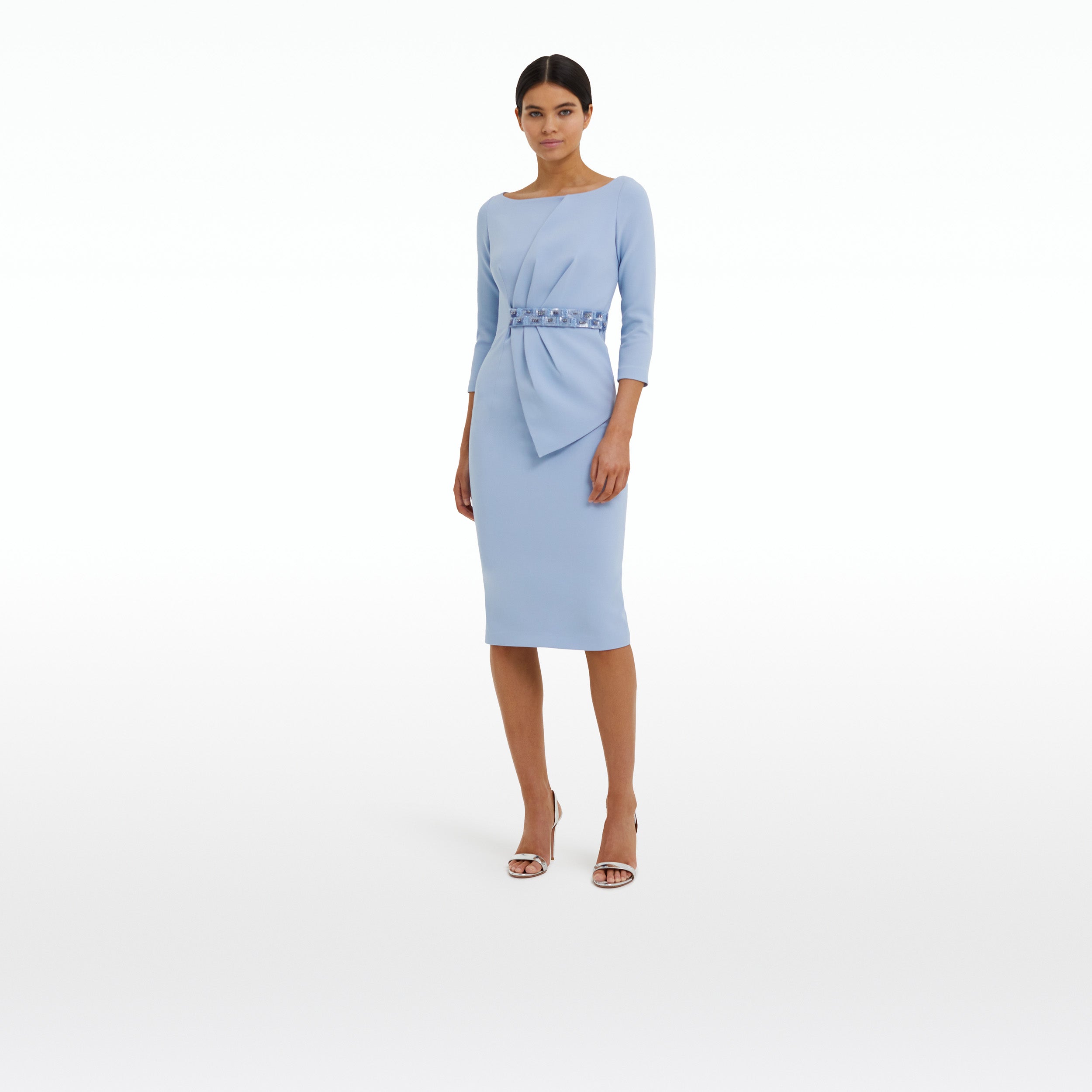 Torquay Soft Sky Midi Dress