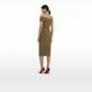 Marni Khaki Midi Dress