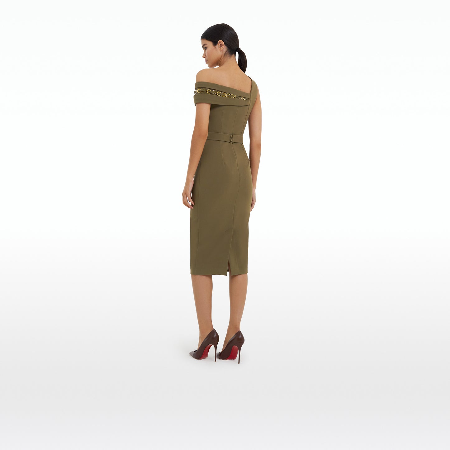 Marni Khaki Midi Dress