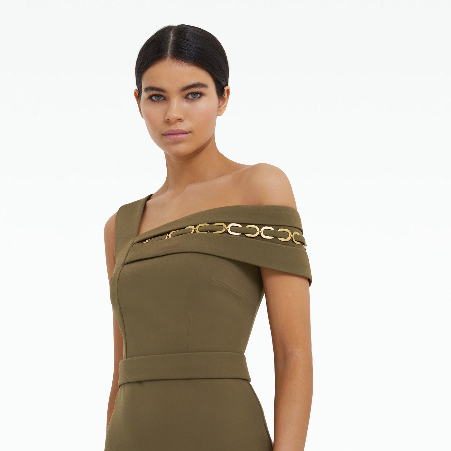 Marni Khaki Midi Dress