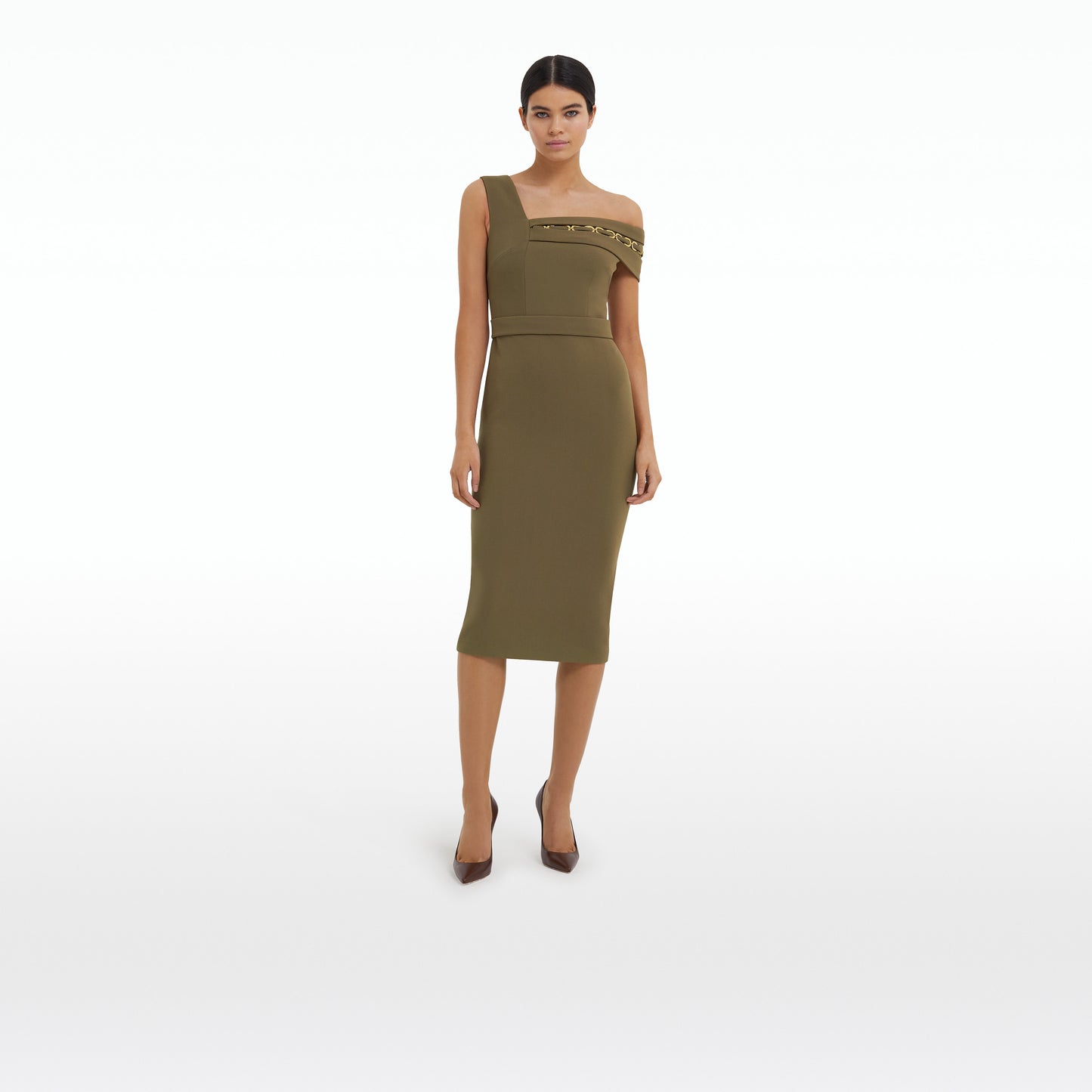 Marni Khaki Midi Dress