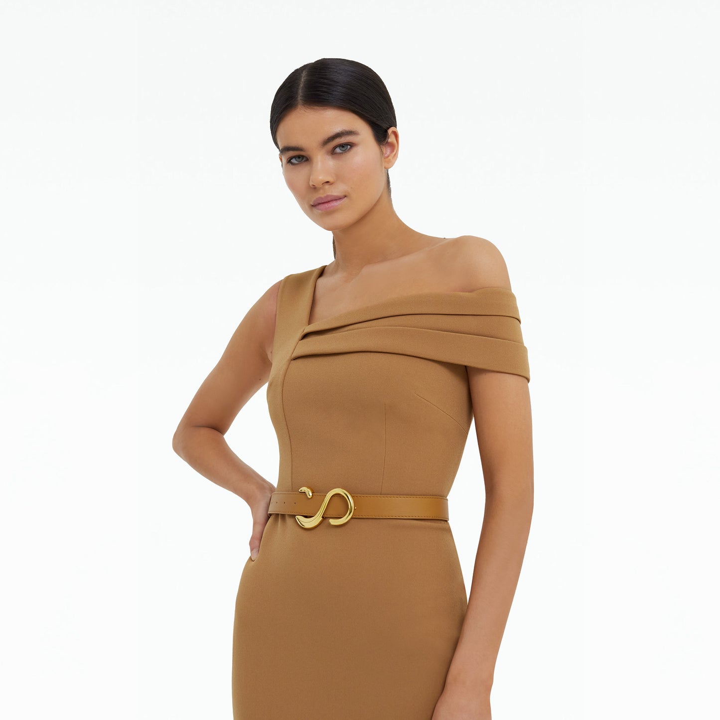 Marni Cognac Midi Dress