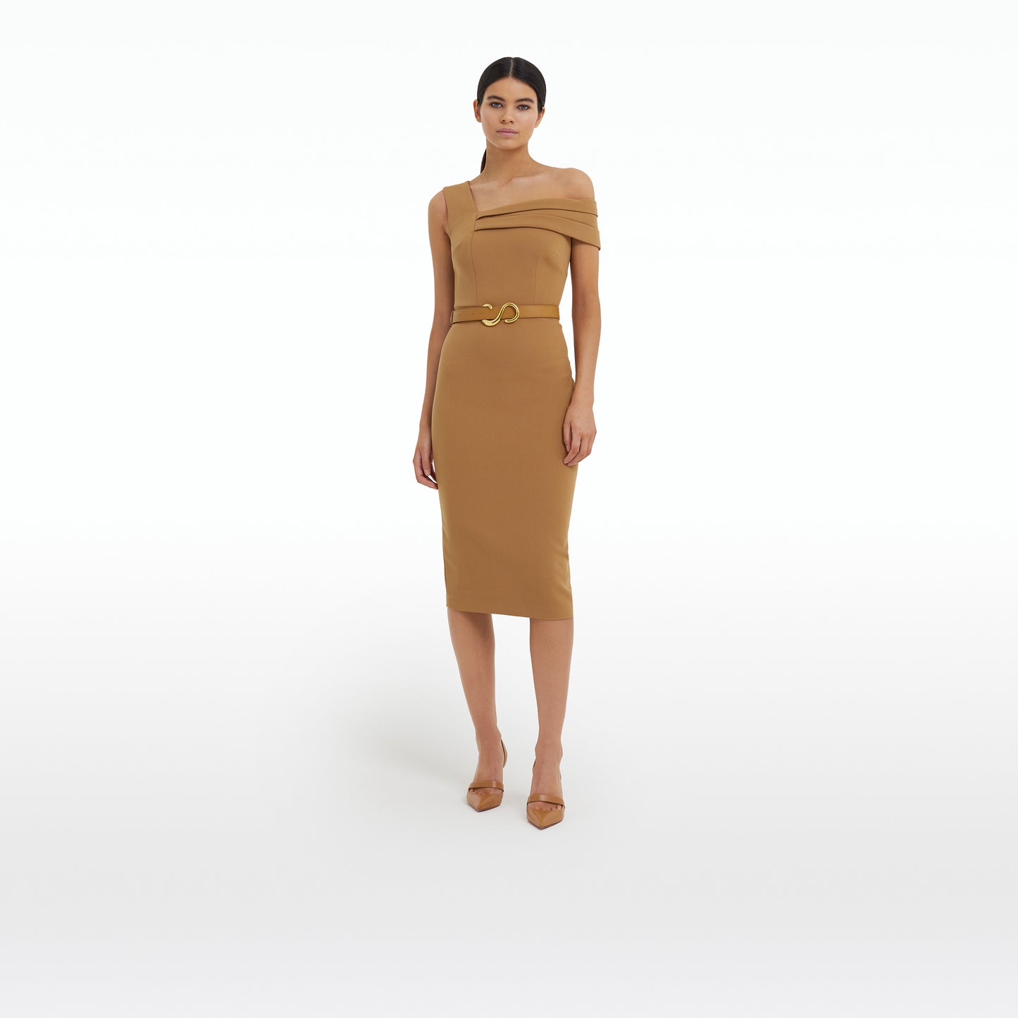 Marni Cognac Midi Dress