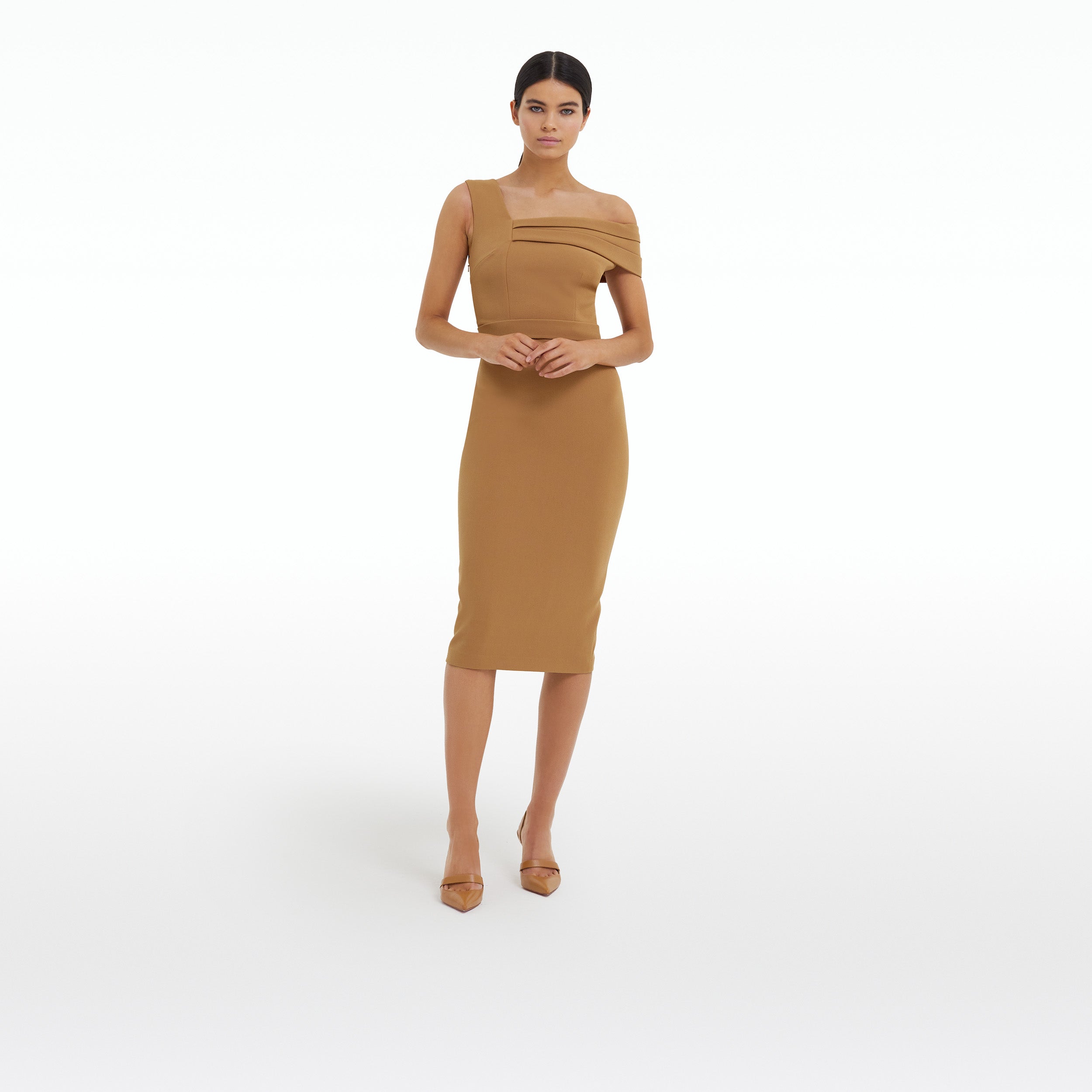 Marni Cognac Midi Dress