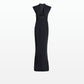 Tabitha Long Dress In Black On Midnight Navy