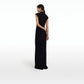 Tabitha Long Dress In Black On Midnight Navy
