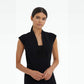 Tabitha Long Dress In Black On Midnight Navy