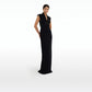 Tabitha Long Dress In Black On Midnight Navy