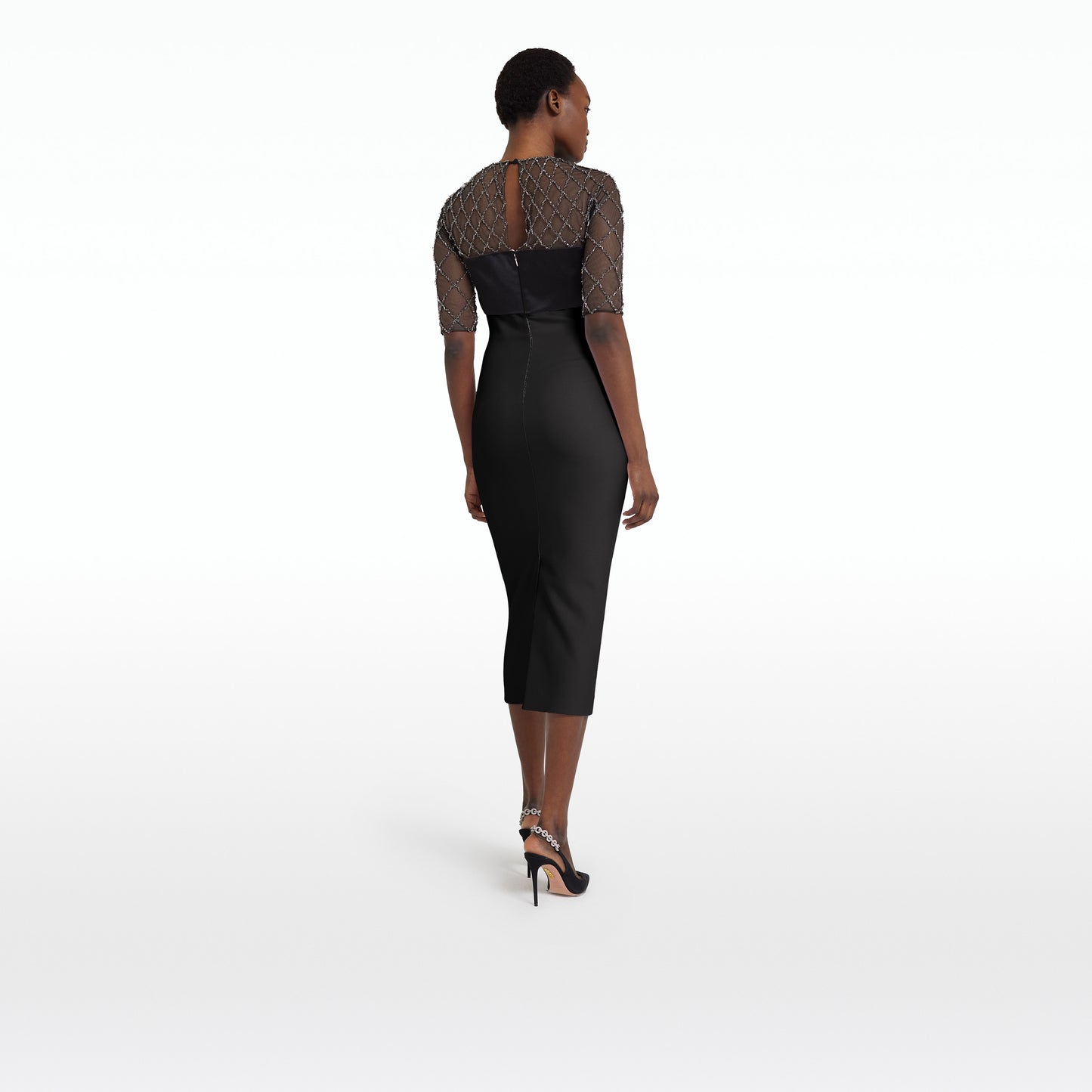 Anghelina Black Midi Dress