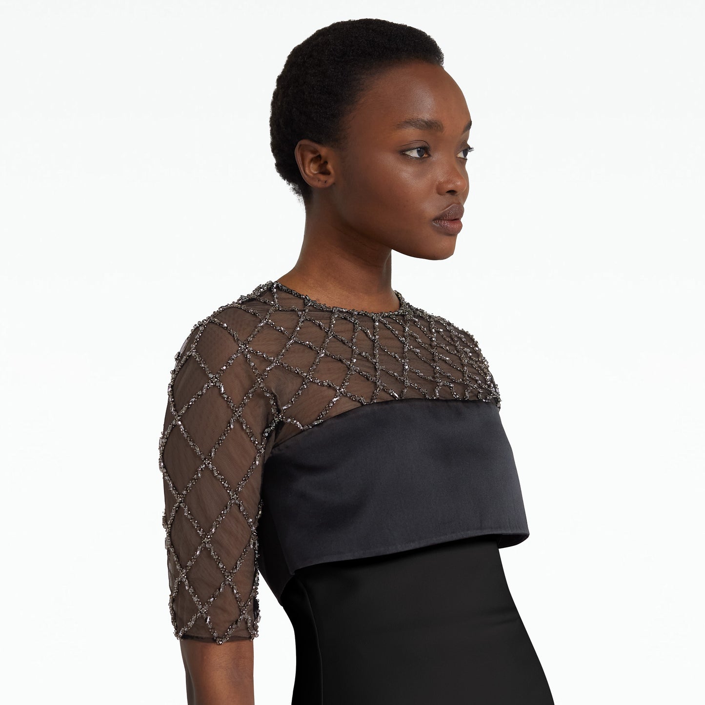 Anghelina Black Midi Dress