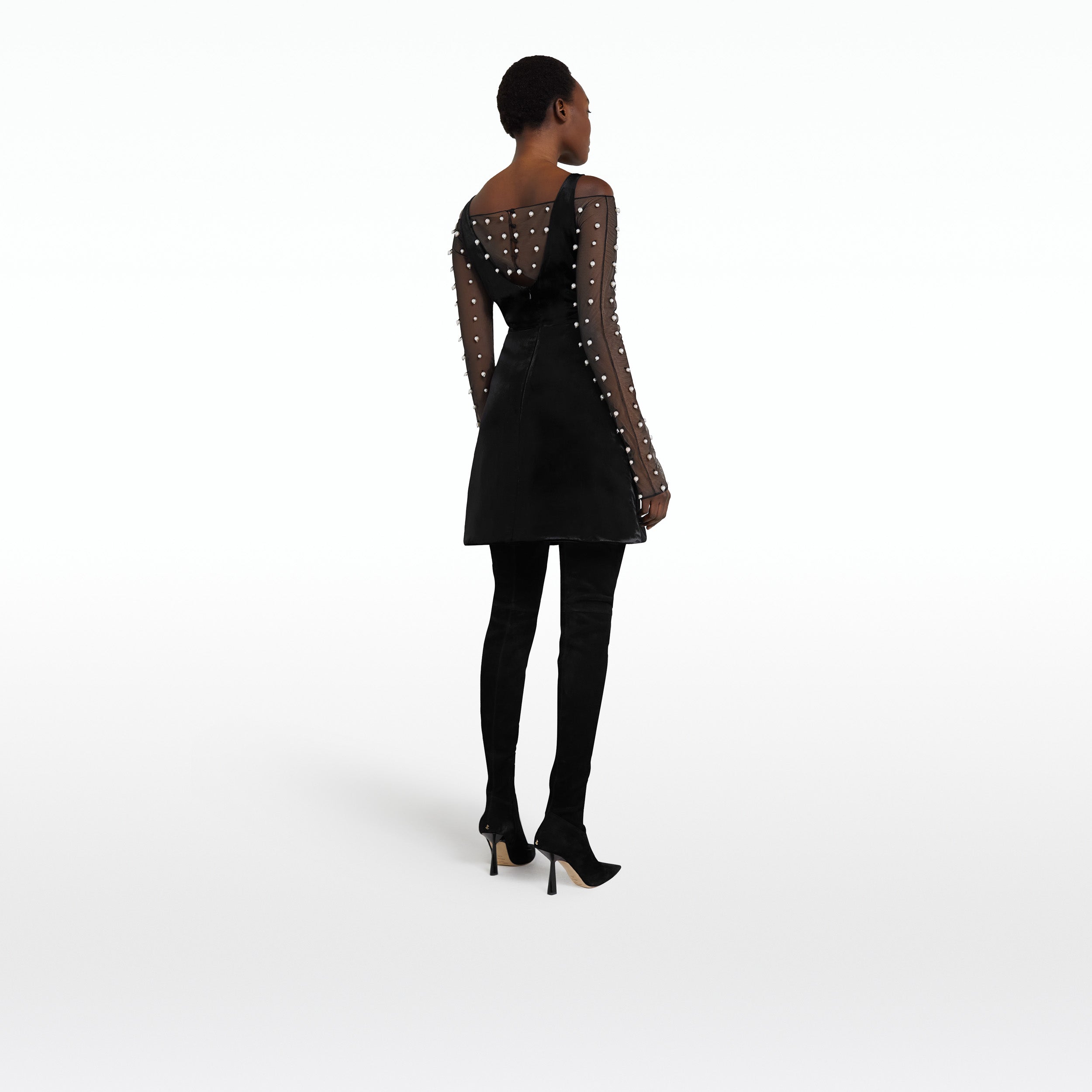 Amala Black Short Dress