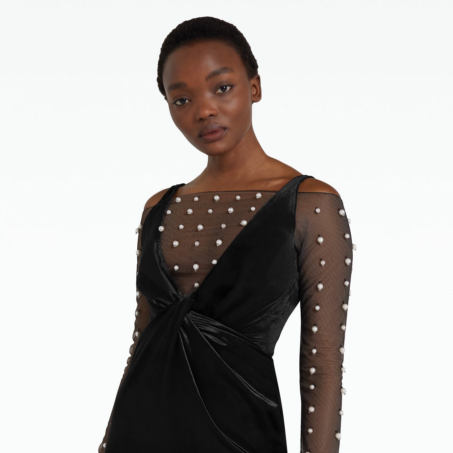 Amala Black Short Dress