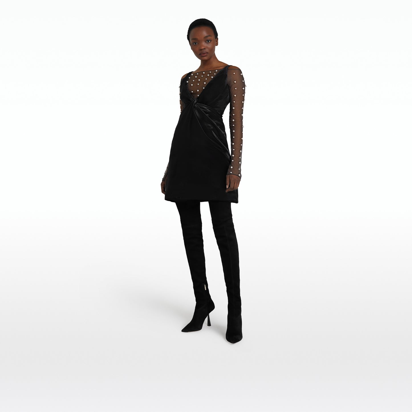 Amala Black Short Dress