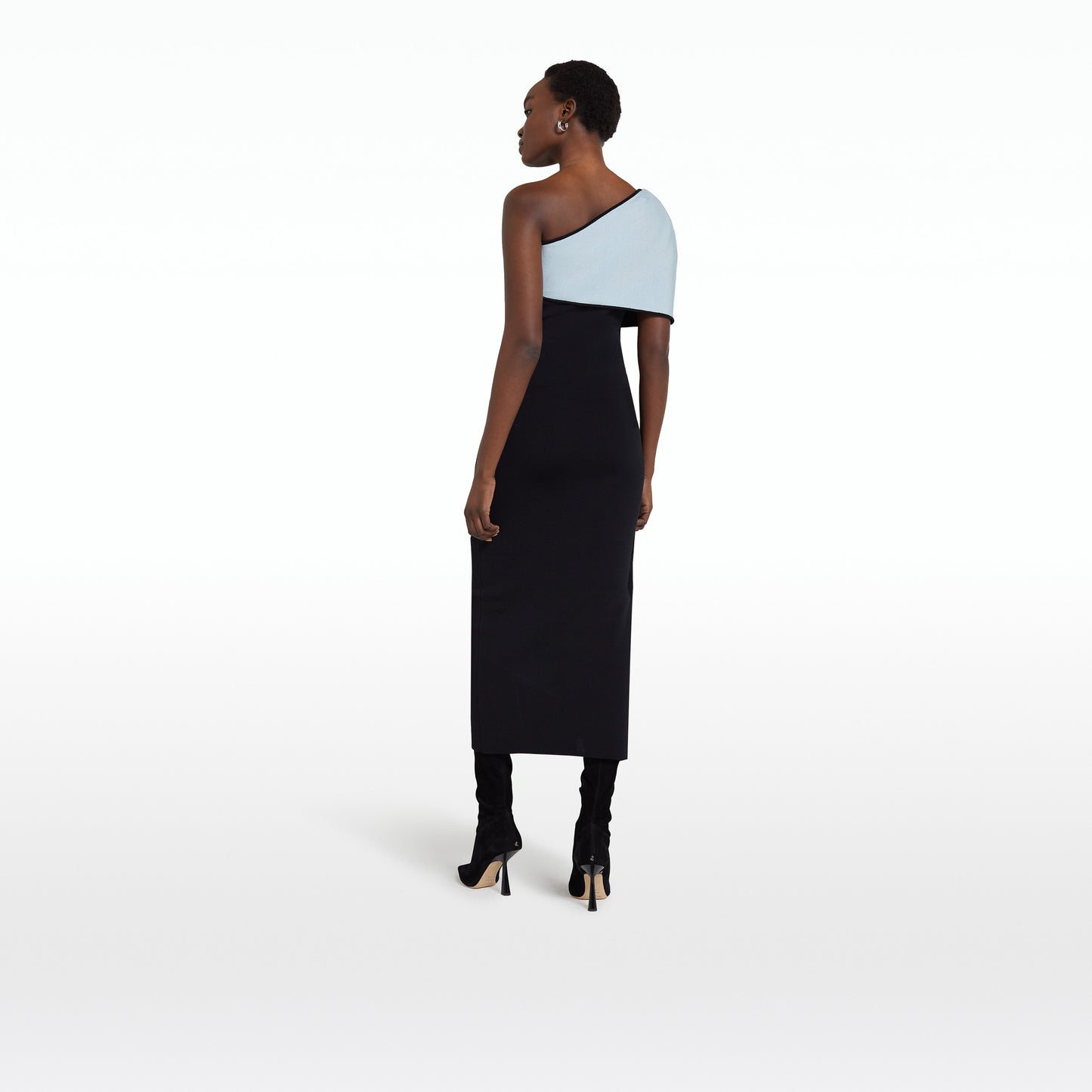Kristine Black & Brunnera Knit Dress
